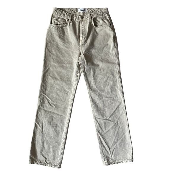Reformation Val 90s Mid Rise Straight Jeans in Vintage Oatmeal Size 28 - Picture 4 of 11
